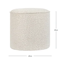 Adele Small Boucle Ottoman