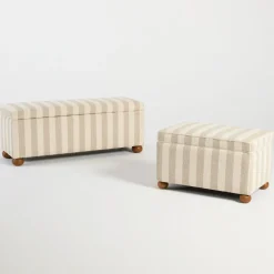 Adeline Stripe Storage Bench