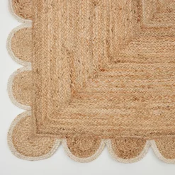 Aria Scalloped Jute Floor Rug