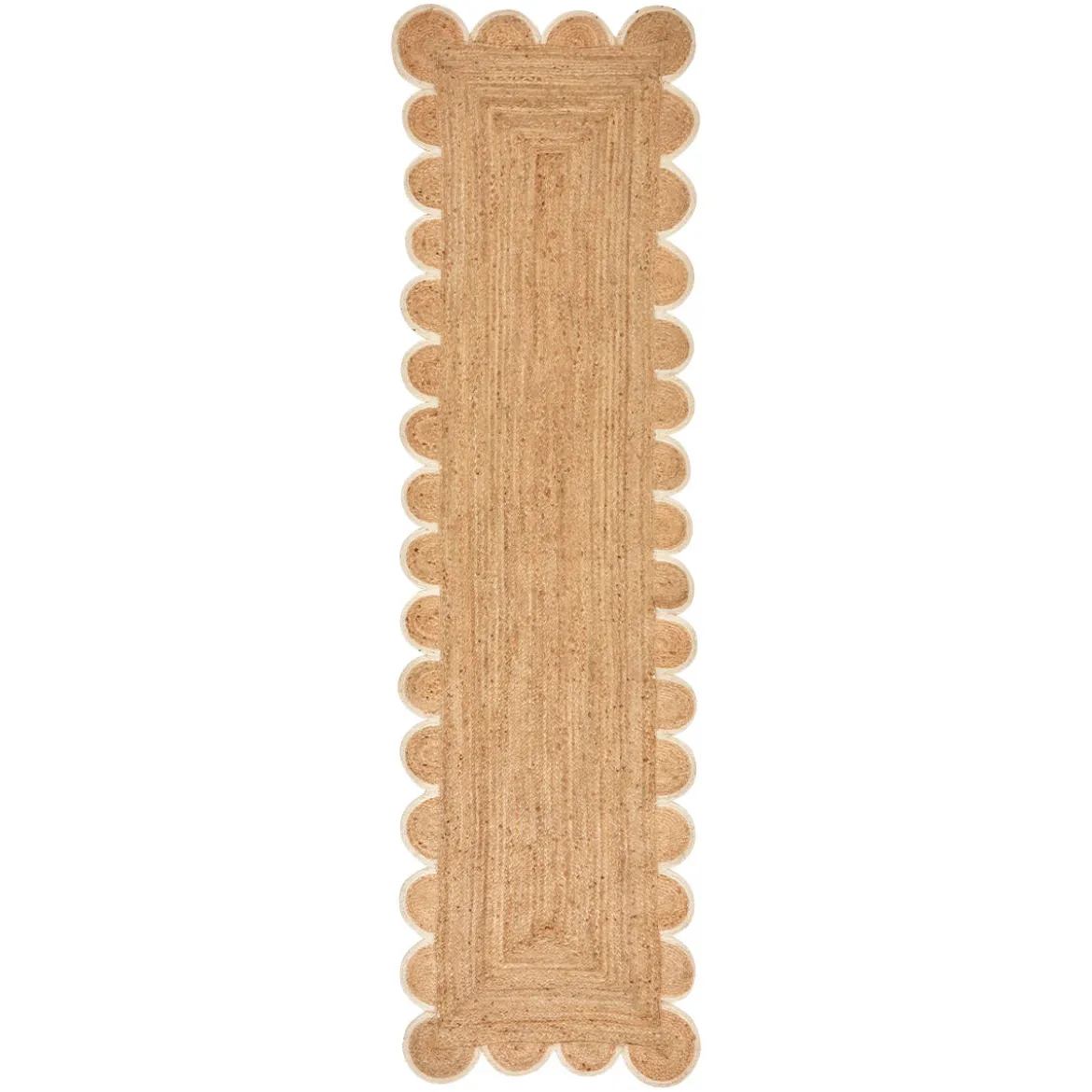 Aria Scalloped Jute Floor Runner