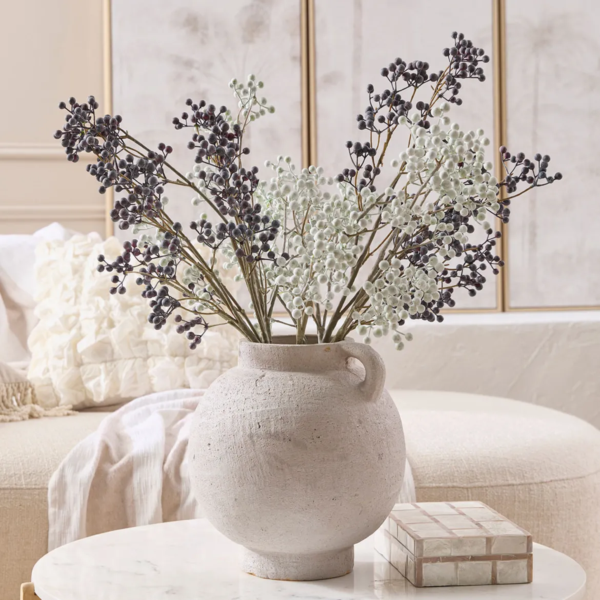 Artificial Frosted Berry Stem