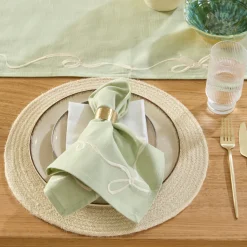 Aubrey Bow Embroidered Napkin Set of 4