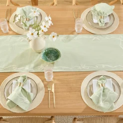 Aubrey Bow Embroidered Table Runner