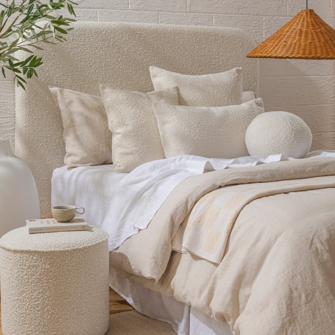 Ava Large Oblong Boucle Cushion