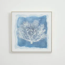 Azure Coral Textured Wall Art