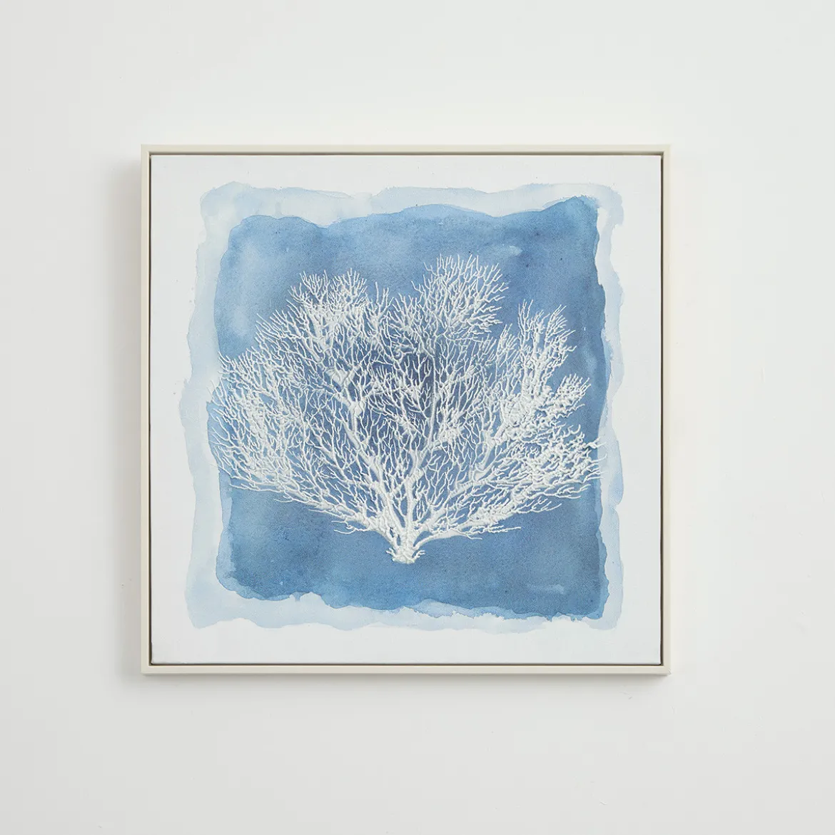 Azure Coral Textured Wall Art