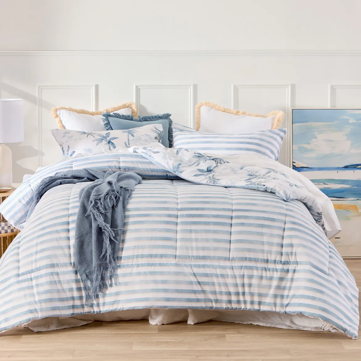 Bahama Palm Reversible Comforter Set
