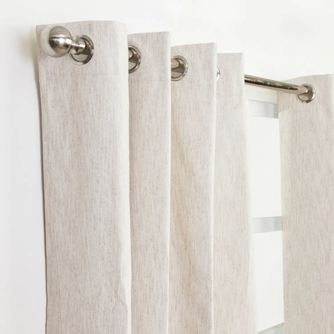 Bailey Extendable Brushed Chrome Rod Set