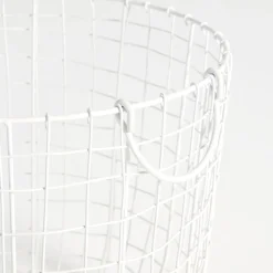Bailey White Wire Basket