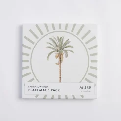 Bangalow Green Palm Cork Placemat Set of 6