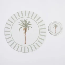 Bangalow Green Palm Cork Placemat Set of 6
