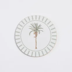 Bangalow Green Palm Cork Coaster Set of 6