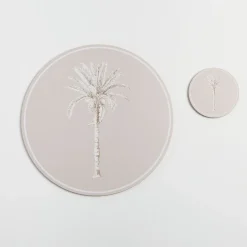 Bangalow Natural Palm Cork Coaster Set of 6