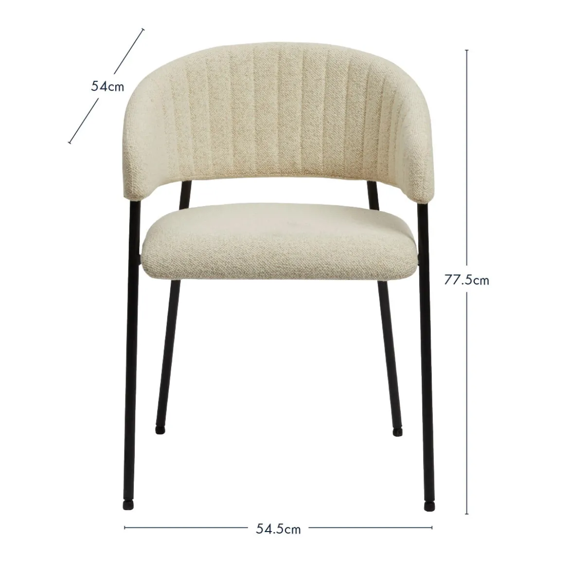 Blake Cream Boucle Dining Chair