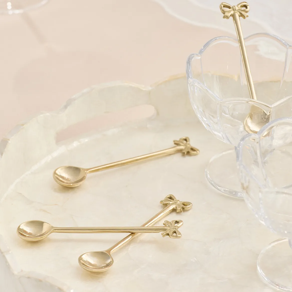 Bow Dessert Spoon Set of 4