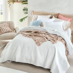 Camden White Coverlet Set