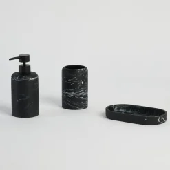 Capri Black 3 Piece Bathroom Set