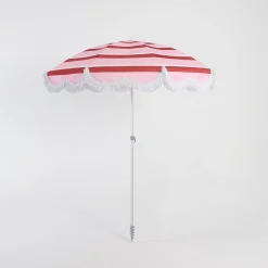 Carmelita Scalloped Fringed Beach Umbrella