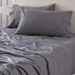 Charcoal Cotton Flannelette Sheet Set