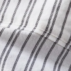 Charcoal Stripe Cotton Flannelette Sheet Set