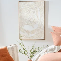 Contour Bloom Textured Wall Art
