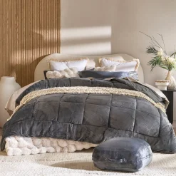Cosy Cube Charcoal Comforter Set