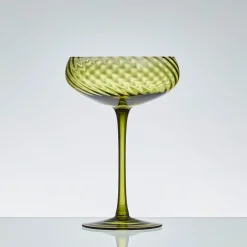 Della Green Cocktail Coupe Glass Set of 4