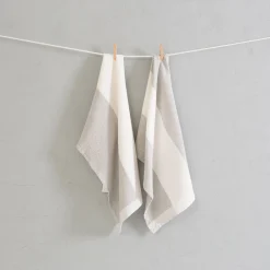 Duo Grey Waffle Tea Towel Set of 2