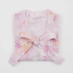 Dusk Palm Linen Cotton Kimono