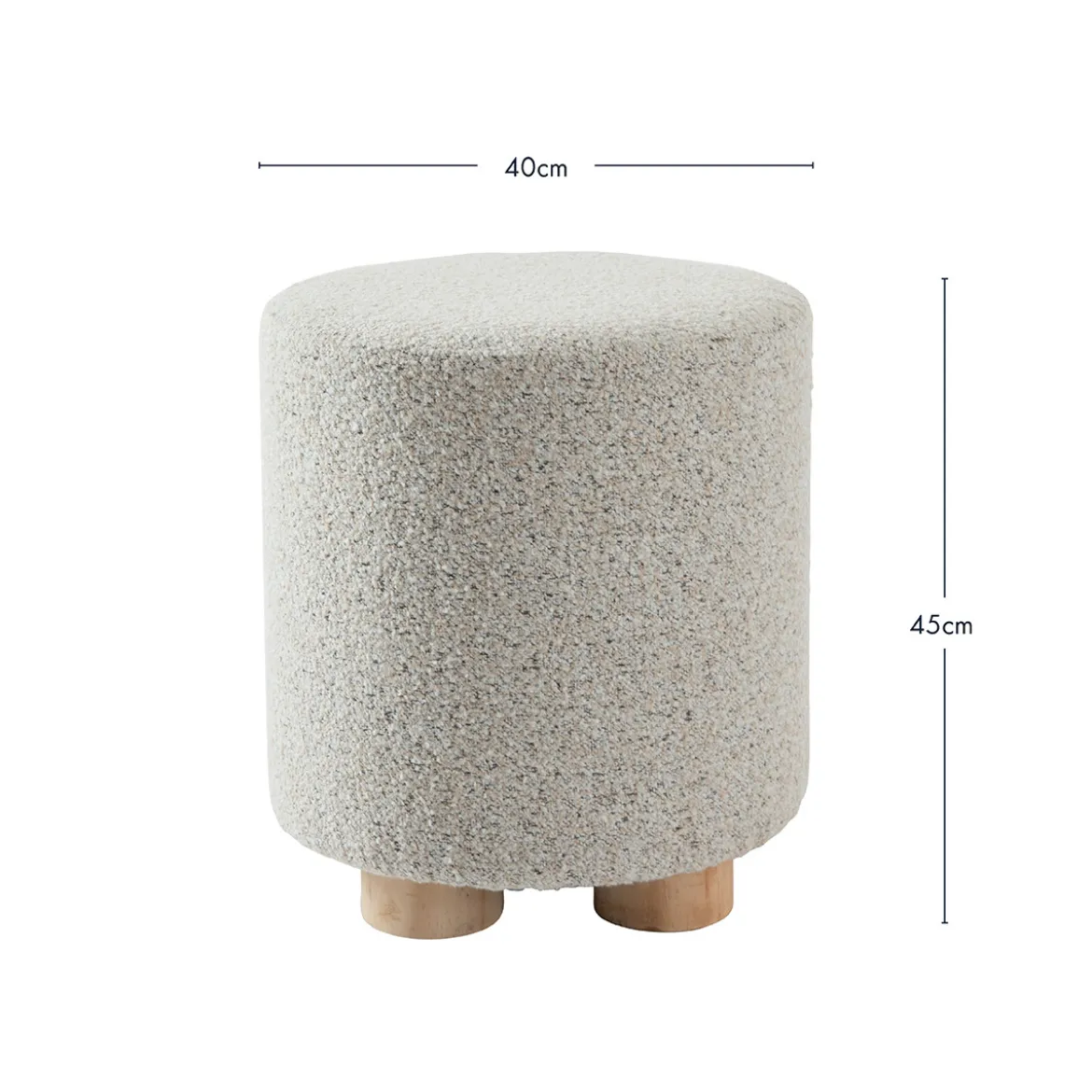 Elody Speckled Boucle Pouf