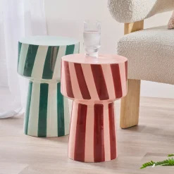 Flinn Stripe Side Table
