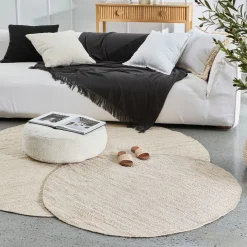 Goa Bleached Round Floor Rug