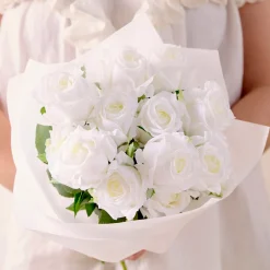 Gracie White Artificial Flower Bouquet
