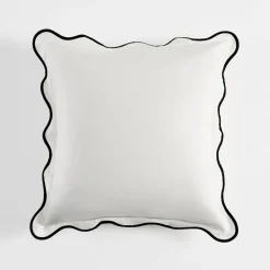 Harper Scallop White European Pillowcase
