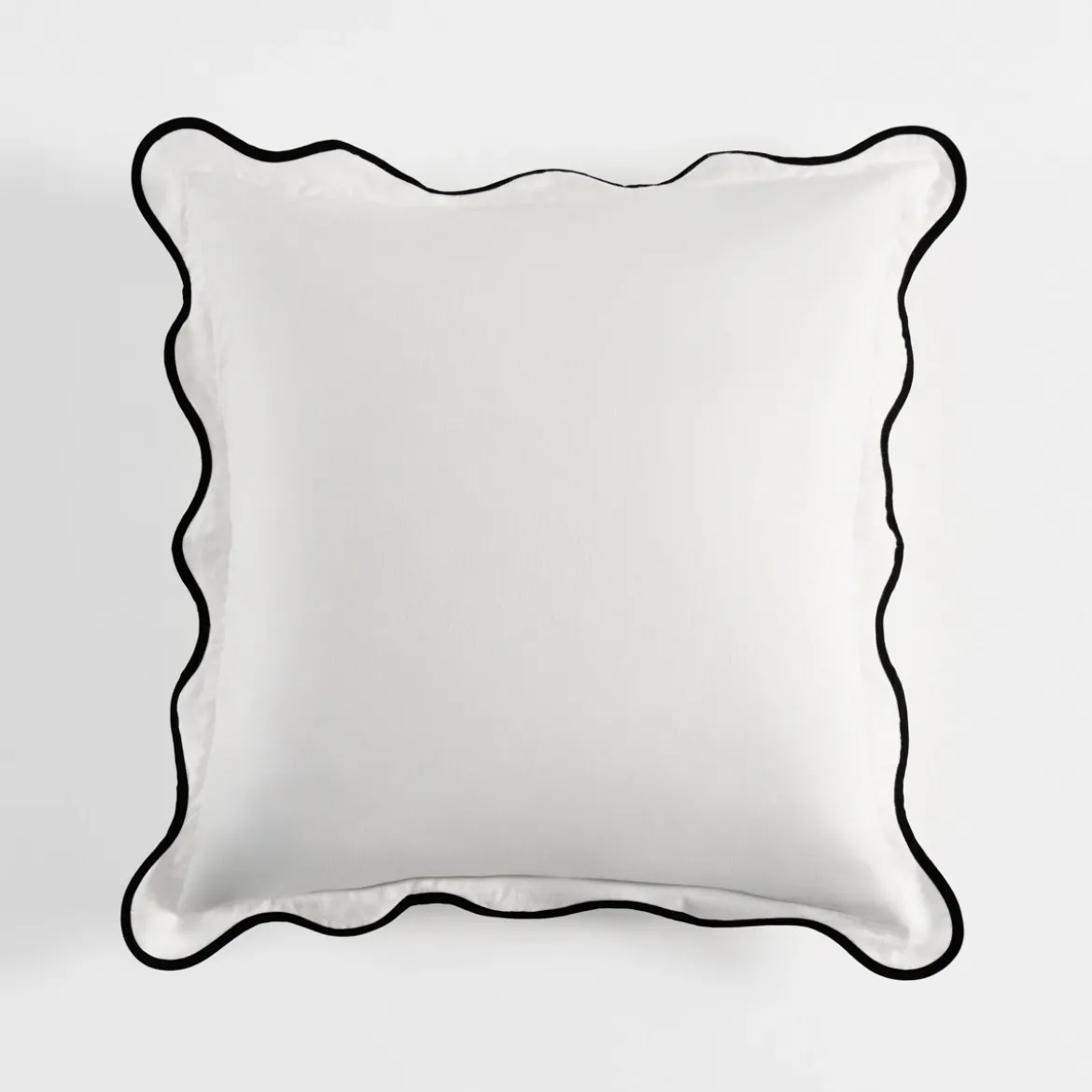 Harper Scallop White European Pillowcase