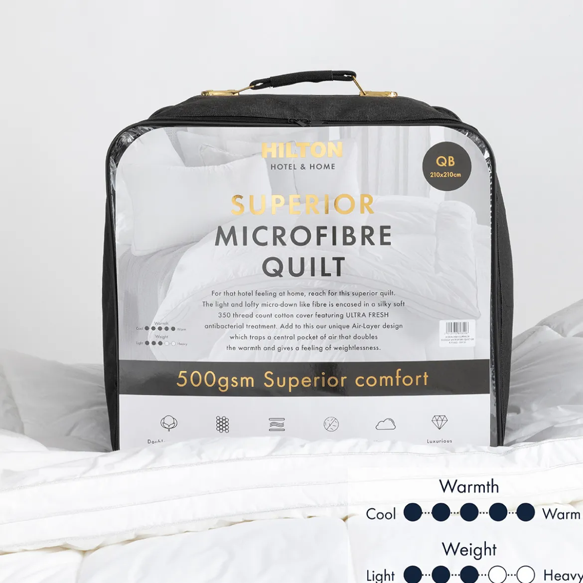 Hotel & Home Superior 500gsm Microfibre Quilt