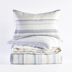 Juniper Stripe Blue Quilt Cover Set