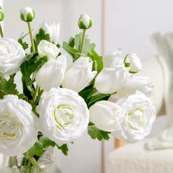 Kelly White Artificial Flower Bouquet