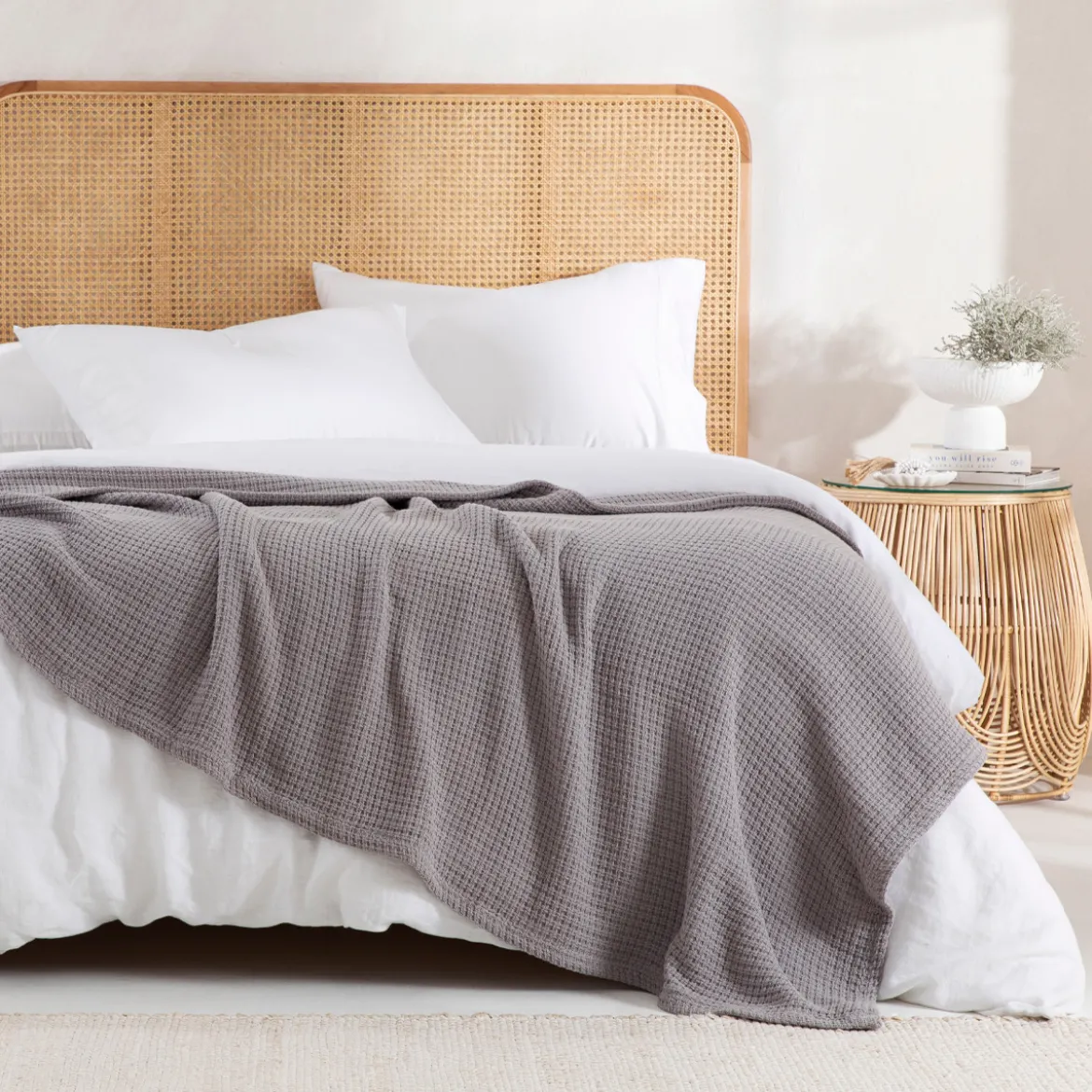Knit Weave 360gsm Cotton Blanket