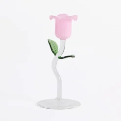 Laurel Flower Candle Holder 2pc