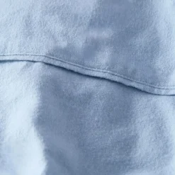 Light Blue Cotton Flannelette Sheet Set
