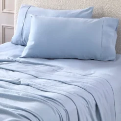 Light Blue Cotton Flannelette Sheet Set