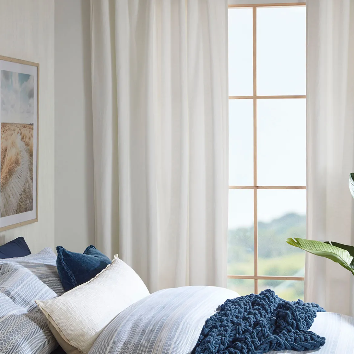 Linen Cotton Room Darkening Curtain Pair 180 x 250