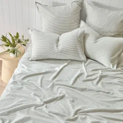 Linen Cotton Striped Sheet Set