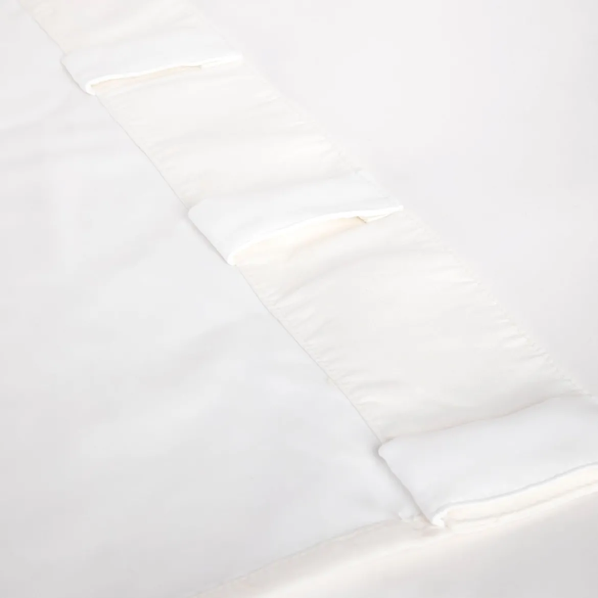 Linen Cotton White Room Darkening Curtain Set of 2