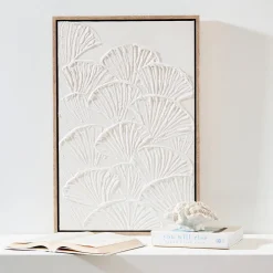 Lucia Shell Textured Small Framed Canvas Wall Art