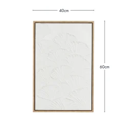 Lucia Shell Textured Small Framed Canvas Wall Art
