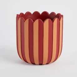 Lucy Stripe Decorative Pot