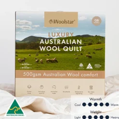 Luxury 500gsm Australian Wool Quilt