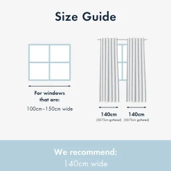 Marina Blockout White Curtain Set of 2
